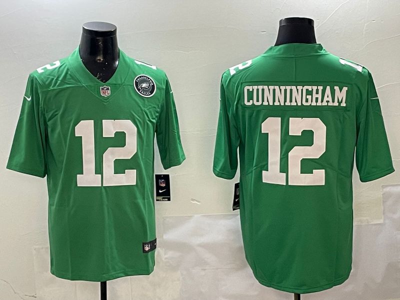 Men Philadelphia Eagles #12 Cunningham Green 2025 Nike Limited NFL Jersey style 4